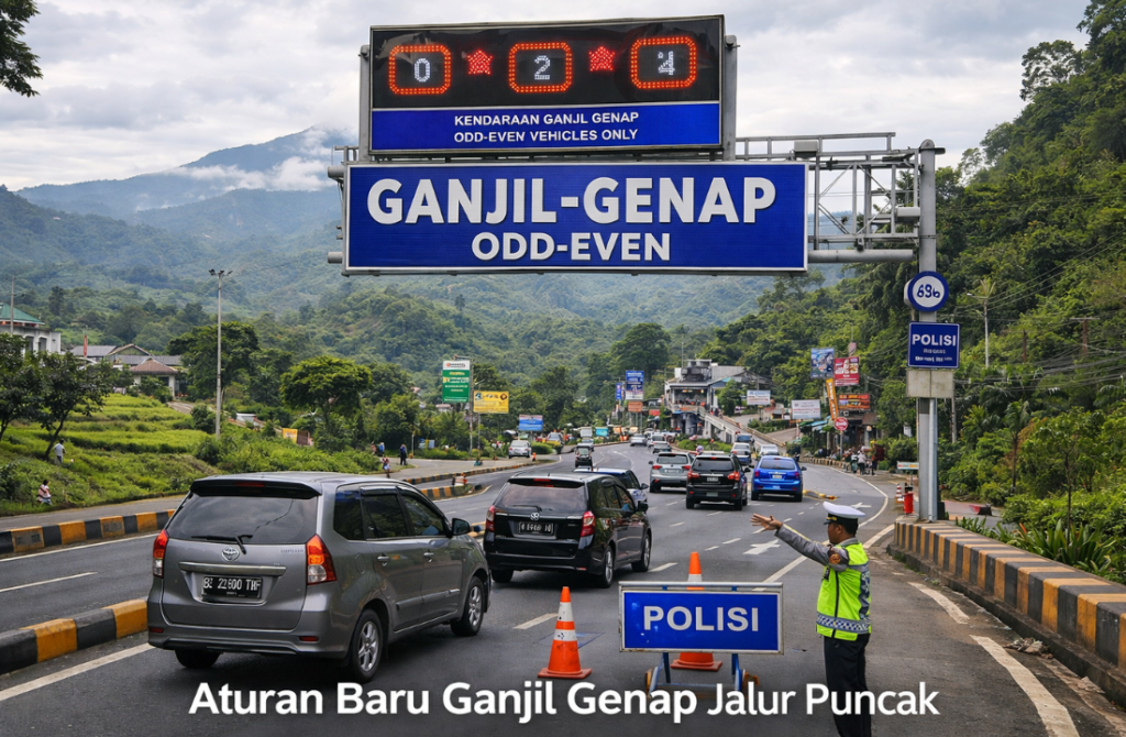 Aturan Baru Ganjil Genap Jalur Puncak