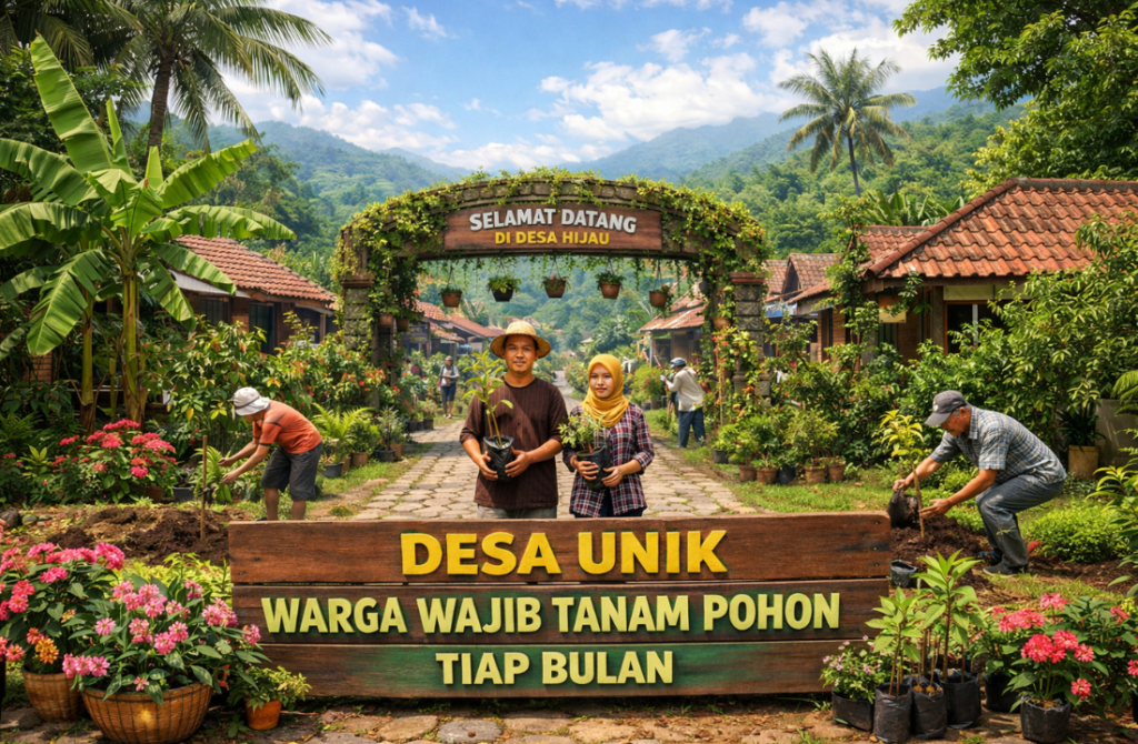 Desa Unik Warga Wajib Tanam Pohon Tiap Bulan