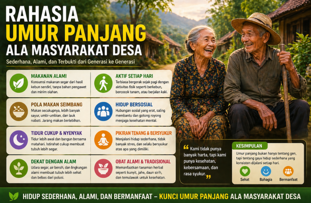 Rahasia Umur Panjang ala Masyarakat Desa