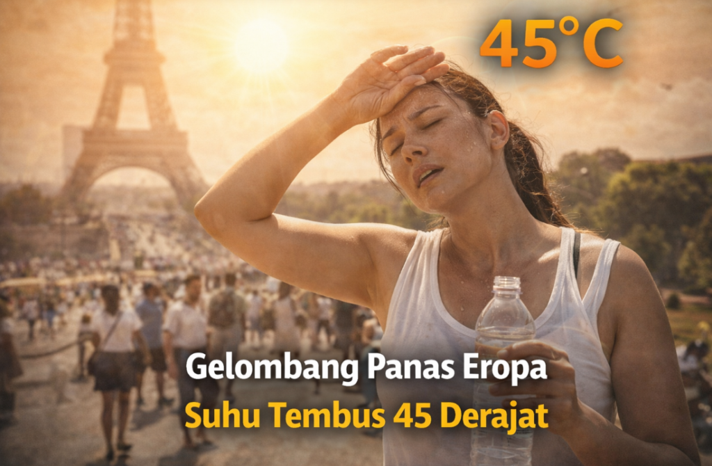 Gelombang Panas Eropa Suhu Tembus 45 Derajat