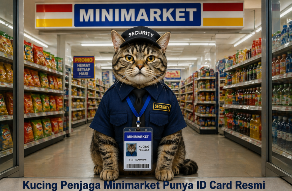 Kucing Penjaga Minimarket Punya ID Card Resmi