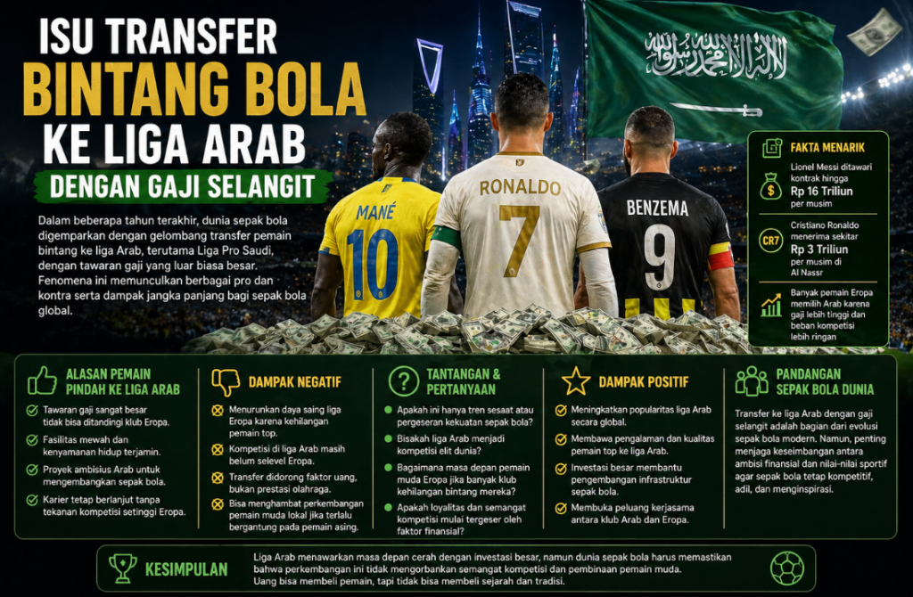 Isu Transfer Bintang Bola ke Liga Arab dengan Gaji Selangit